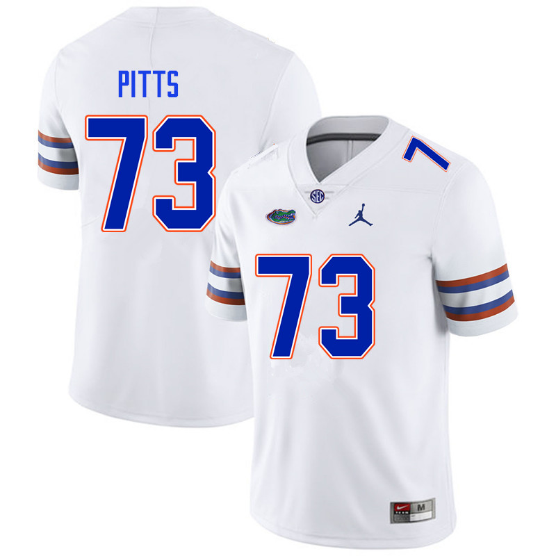Men #73 Mark Pitts Florida Gators College Football Jerseys Sale-White - Click Image to Close